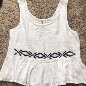 White and blue Grecian inspired tank
